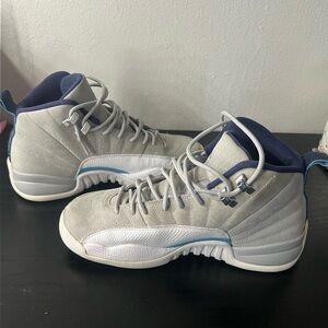 Jordan 12s Retro grey university blue